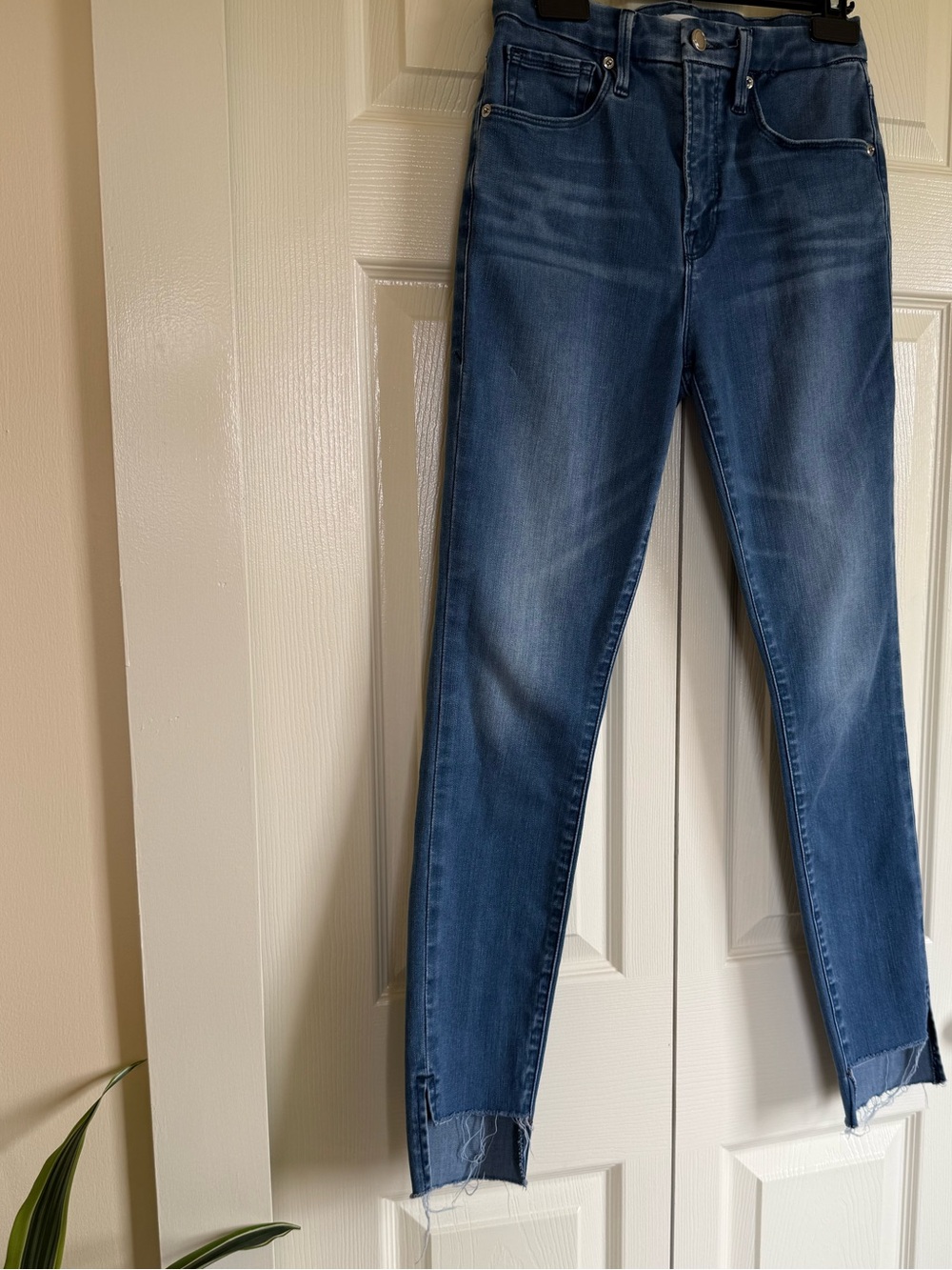 Good American Jeans with Frayed Hem